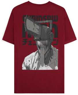 Difuzed Chainsaw Man T-Shirt Smile Bordeaux Size M