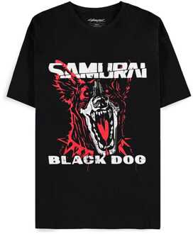 Difuzed Cyberpunk 2077 T-Shirt Black Dog Samurai Album Art Size S