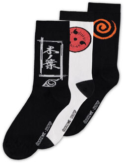 Difuzed Naruto Shippuden Socks 3-Pack Sasuke Symbol 39-42