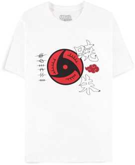 Difuzed Naruto Shippuden T-Shirt Akatsuki Symbols White Size S