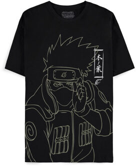 Difuzed Naruto Shippuden T-Shirt Kakashi Line Art Size S