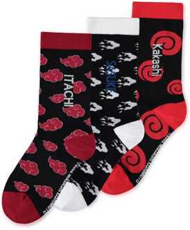 Difuzed Naruto Socks Sasuke, Kakashi, Itachi 3-Pack 43-46
