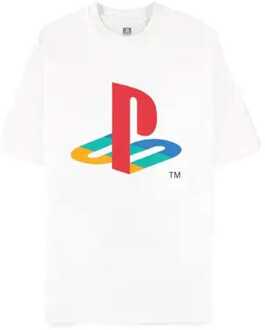 Difuzed PlayStation T-Shirt Logo White Loose Fit Size S