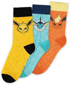 Difuzed Pokémon Socks 3-Pack Eevee Evolution 43-46