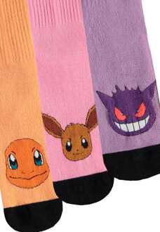 Difuzed Pokemon Socks 3-Pack Heads Colormix 35-38