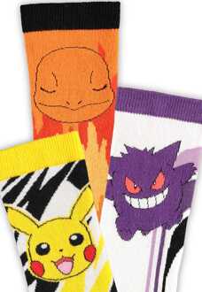 Difuzed Pokémon Socks 3-Pack Pikachu, Charmander, Gengar 43-46