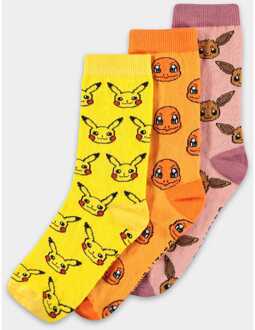 Difuzed Pokémon Socks 3-Pack Three Icons 35-38