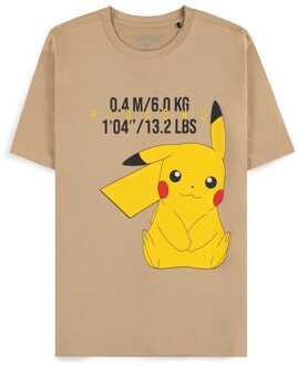 Difuzed Pokemon T-Shirt Beige Pikachu Size S