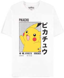 Difuzed Pokemon T-Shirt White Pikachu Size S