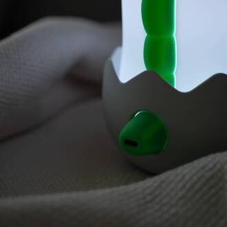 Diggy Dino LED schemerlamp, USB, RGBW wit, groen