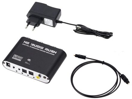 Digitaal Naar Analoog 5.1 Kanaals Stereo AC3 Audio Converter Optische Spdif Coaxiale Aux Naar 6 Rca Sound Decoder Versterker EU plug