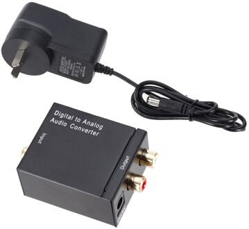 Digitaal Naar Analoog Audio Converter Dac Versterker Box Voor Coaxiale Optische Spdif Signaal Naar Analoog Audio Converter AU plug