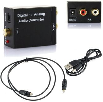 Digitaal Naar Analoog Audio Converter Digitale Optische Coaxcoaxialtoslink Naar Analoog Rca L/R Audio Converter Adapter Versterker
