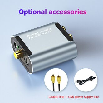 Digitaal Naar Analoog Converter Set Toslink Coaxiale Sterke Taaiheid Elektrische Draagbare Signaal Naar Rca R/L Decoder Adapter coaxial lijn