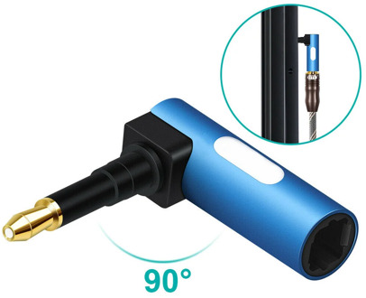 Digital 3.5mm Mini Fiber Adapter 90 Degree Optical Audio Cable Audio Adapter PUO88