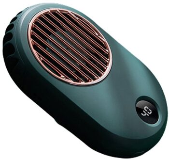 Digital Display Opknoping Hals Fan Usb Opladen Opknoping Hals Kleine Fan Retro Mini Handheld Stille Sport Draagbare Ventilator JD2616903