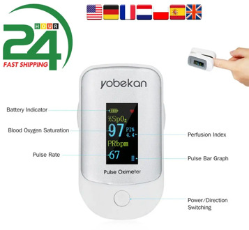 Digital Fingertip Pulse Oximeter Blood Oxygen Saturation SpO2 PR Monitor Heart Rate Meter Portable Finger Pulse Oximetro De Dedo