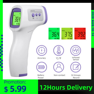 Digital Forehead Non-contact Infrared Thermometer LCD Backlight Fingert Pulse Oximeter Termometro Infravermelh Body Thermometer