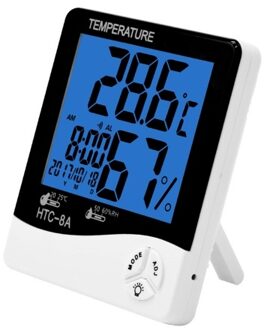 Digital Hygrometer Thermometer Indoor Temperature Monitor Humidity Gauge Large LCD Weather Station Alarm Clock with Calendar Hourly Reminder and Max Min Memory HTC-1