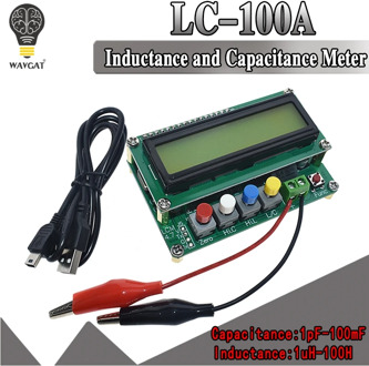 Digital LCD Capacitance meter inductance table TESTER LC Meter Frequency 1pF-100mF 1uH-100H LC100-A + Test clip