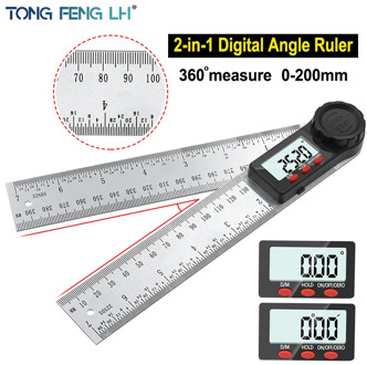 Digital protractor Angle ruler 200mm 8inch angle Finder Meter Stainless Steel 360 degree goniometer inclinometer