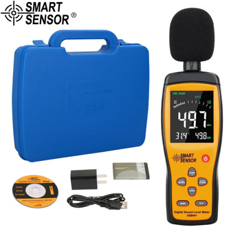 Digital Sound Level Meter 30~130db Audio Noise Volume Measuring Instrument dB Decibel Monitoring Tester w/ Data Store 15000pcs