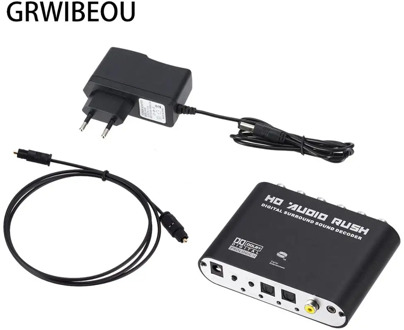 Digital to Analog 5.1 channel Stereo AC3 Audio Converter Optical SPDIF Coaxial AUX 3.5mm to 6 RCA Sound Decoder Amplifier