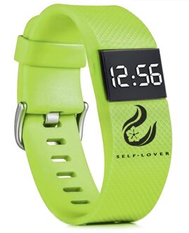 Digital Unisex Horloge Led Sport Siliconen Band Horloges Mannen Vrouwen Universele Elektronische Pols Klok Reloj Deportivo groen