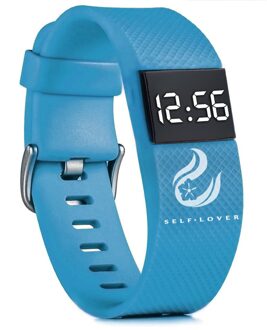 Digital Unisex Horloge Led Sport Siliconen Band Horloges Mannen Vrouwen Universele Elektronische Pols Klok Reloj Deportivo lucht blauw