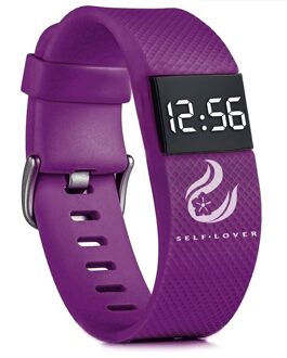 Digital Unisex Horloge Led Sport Siliconen Band Horloges Mannen Vrouwen Universele Elektronische Pols Klok Reloj Deportivo paars