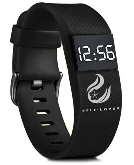 Digital Unisex Horloge Led Sport Siliconen Band Horloges Mannen Vrouwen Universele Elektronische Pols Klok Reloj Deportivo zwart