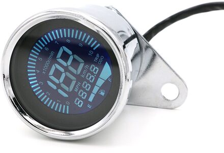 Digitale 12 V Universele Digitale Motorfiets Snelheidsmeter Kilometerteller Toerenteller Gauge fuel meter LED Indicator