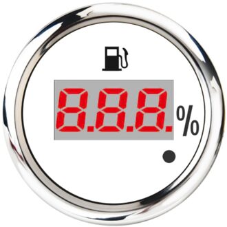 Digitale 52Mm Brandstofmeter Fit Voor 0-190 / 240-33 Ohm Boot Auto Motor Olie niveau Meter Met Alarm 9-32V WS