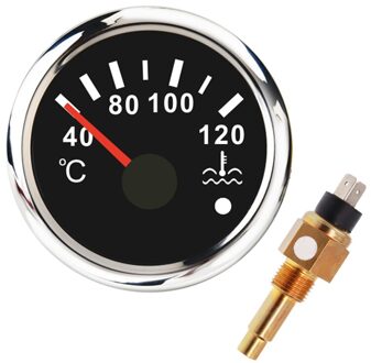 Digitale 52Mm Water Temp Gauge 40-120 ℃ Met Water Temperatuur Sensor Sender M16 * 1.5 Water Temp meter Indicator Voor Auto Boot BS-1-sensor