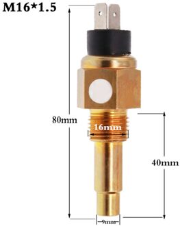 Digitale 52Mm Water Temp Gauge 40-120 ℃ Met Water Temperatuur Sensor Sender M16 * 1.5 Water Temp meter Indicator Voor Auto Boot M16x1.5