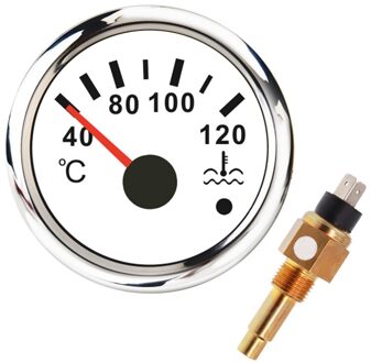 Digitale 52Mm Water Temp Gauge 40-120 ℃ Met Water Temperatuur Sensor Sender M16 * 1.5 Water Temp meter Indicator Voor Auto Boot WS-1-sensor
