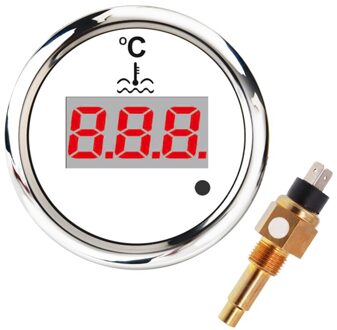 Digitale 52Mm Water Temp Gauge 40-120 ℃ Met Water Temperatuur Sensor Sender M16 * 1.5 Water Temp meter Indicator Voor Auto Boot WS-2-sensor