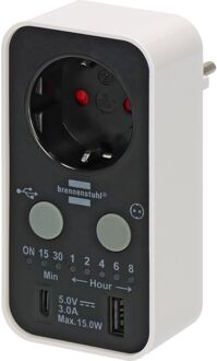 Digitale Afteltimer Met Usb A En Usb C Wit/zwart