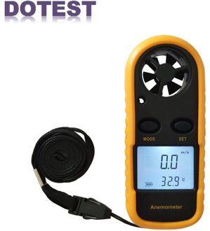 Digitale Anemometer Wind Speed Meter Temperatuur Tester Anemometro Met Lcd Backlight Display