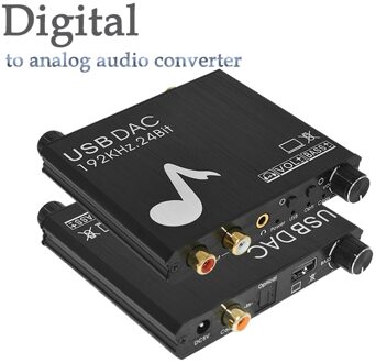 Digitale Audio Analoog Converter 192Khz/24Bit Dac Spdif Opticals Toslink Coaxiale Rca 3.5 Mm Voor Ps3 Ps4 tv Xbox Usb Power Kabel