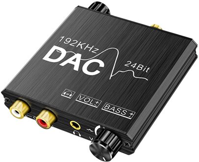 Digitale Audio Analoog Converter Stereo Extractor Dac Versterker Optische Spdif 192Khz 24Bit Sampling Rate Audio Splitter Adapter