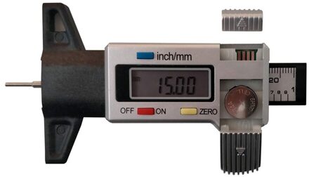 Digitale Autoband Loopvlak Dieptemeter Measurer Tool Remklauw Dikte Meters Loopvlak Remblokken Schoen Tire Monitoring Systeem zilver