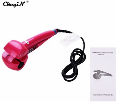 Digitale Automatische Krultang Keramische Roller Waver Machine Snelle Verwarming Roller Krullend Haar Dame Temperatuurregeling Haar Krultang rood