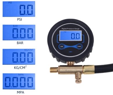 Digitale Bandenspanningsmeter Manometer Auto Truck Motorcycle Tyre Air Compressor Opblazen Buis Slang 200PSI Met Deflatie