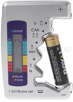 Digitale Batterij Tester Checker Batterij Capaciteit Tester Voor C/D/9 V/AA/AAA/1.5 V Lithium Batterij Voeding Meetinstrument