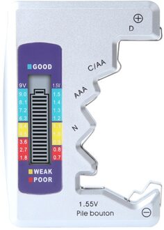 Digitale Batterij Tester Universele Batterij Tester Lcd Display AA5 AAA7N 1.5V 9V Knoopcel Batterijen Batterij Tester Analyzer Sliver