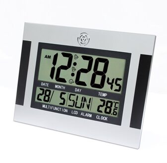 Digitale Bureau Muur Wekker Met Thermometer En Kalender Multifunctionele Stille Lcd Digitale Groot Scherm Elektronische Wekker