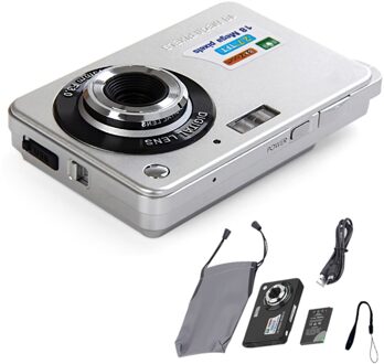 Digitale Camera Mini Cam Full Hd 1080P 2.7 "Tft 18MP 8x Zoom Digitale Camcorder Usb 2.0 Anti-schudden Voor Fotografie Video Foto Zilver