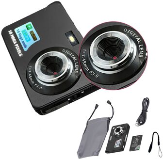Digitale Camera Mini Cam Full Hd 1080P 2.7 "Tft 18MP 8x Zoom Digitale Camcorder Usb 2.0 Anti-schudden Voor Fotografie Video Foto zwart