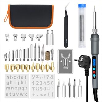 Digitale Display Elektrische Soldeerbout Set 40 In 1 Set Thermostaat Elektrische Soldeerbout Graveur Warmteoverdracht Pyrography 110V / groen pen